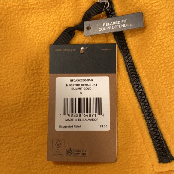 NWT The North Face Retro 95 Denali Summit Gold - Picture 5 of 9